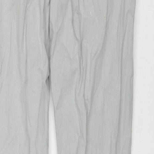 Zara Mens Grey Cotton Bootcut Jeans Size 34 in L32 in Regular Zip