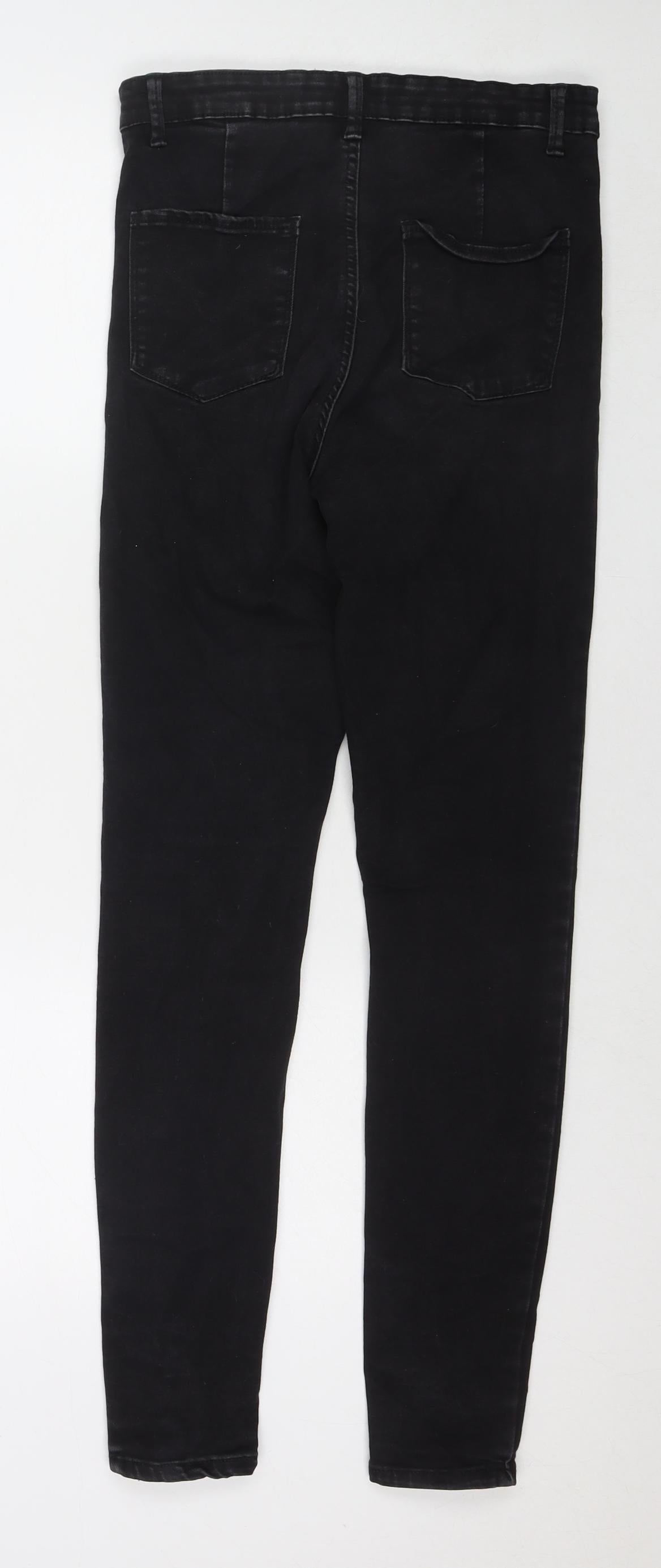 Denim & Co. Womens Black Cotton Skinny Jeans Size 12 L30 in Regular Zip