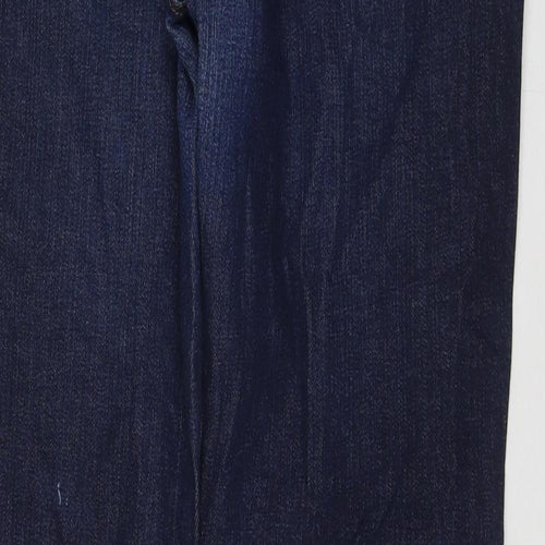 Tapered Womens Blue Cotton Tapered Jeans Size 33 in L32 in Regular Zip