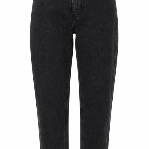 PRETTYLITTLETHING Womens Black Cotton Straight Jeans Size 6 L24 in Regular Zip