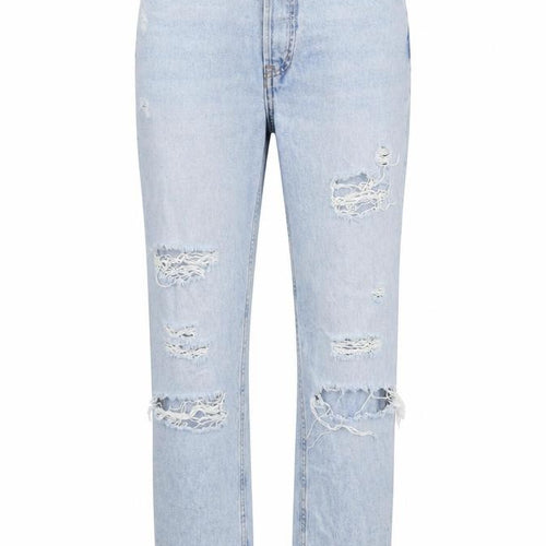 Divided by H&M Womens Blue Cotton Straight Jeans Size 10 L26 in Regular Zip