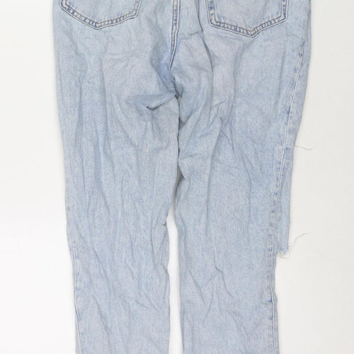 Divided by H&M Womens Blue Cotton Straight Jeans Size 10 L26 in Regular Zip