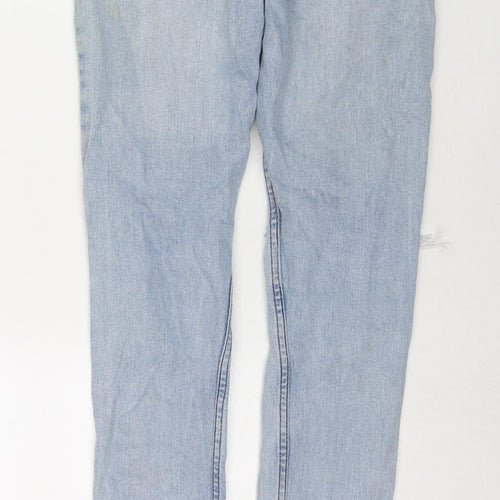 Cotton:On Womens Blue Cotton Blend Skinny Jeans Size 28 in L32 in Regular Zip