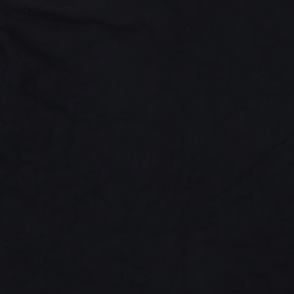 BHS Mens Black Cotton Polo Size M Collared Pullover