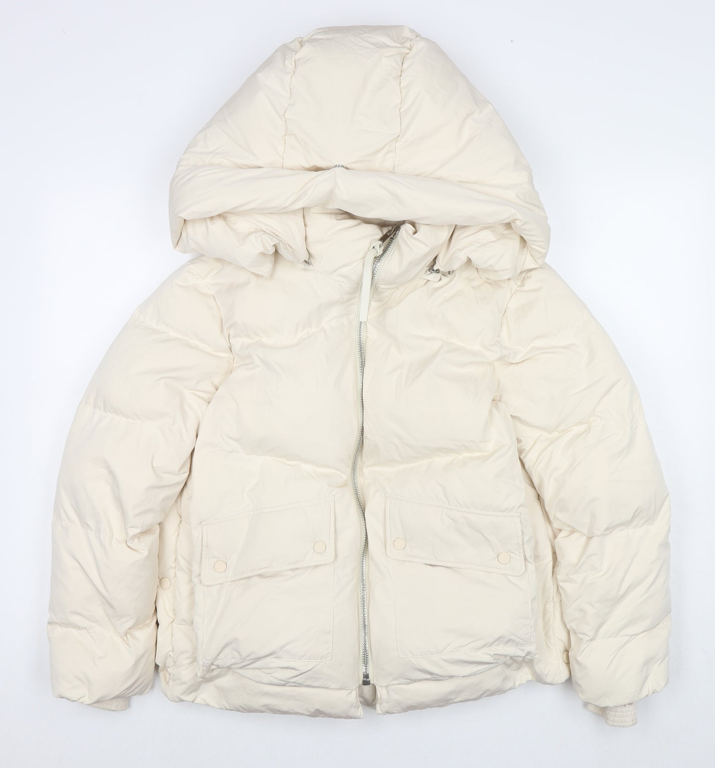 Reiss Womens Ivory Puffer Jacket Jacket Size S Zip