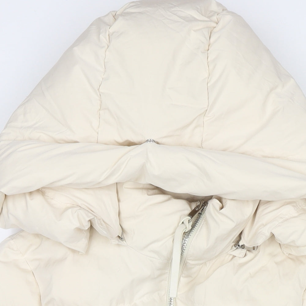 Reiss Womens Ivory Puffer Jacket Jacket Size S Zip