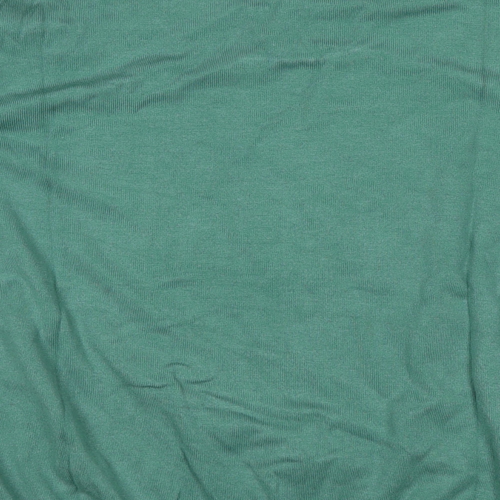 M&Co Womens Green Round Neck Viscose Pullover Jumper Size 18