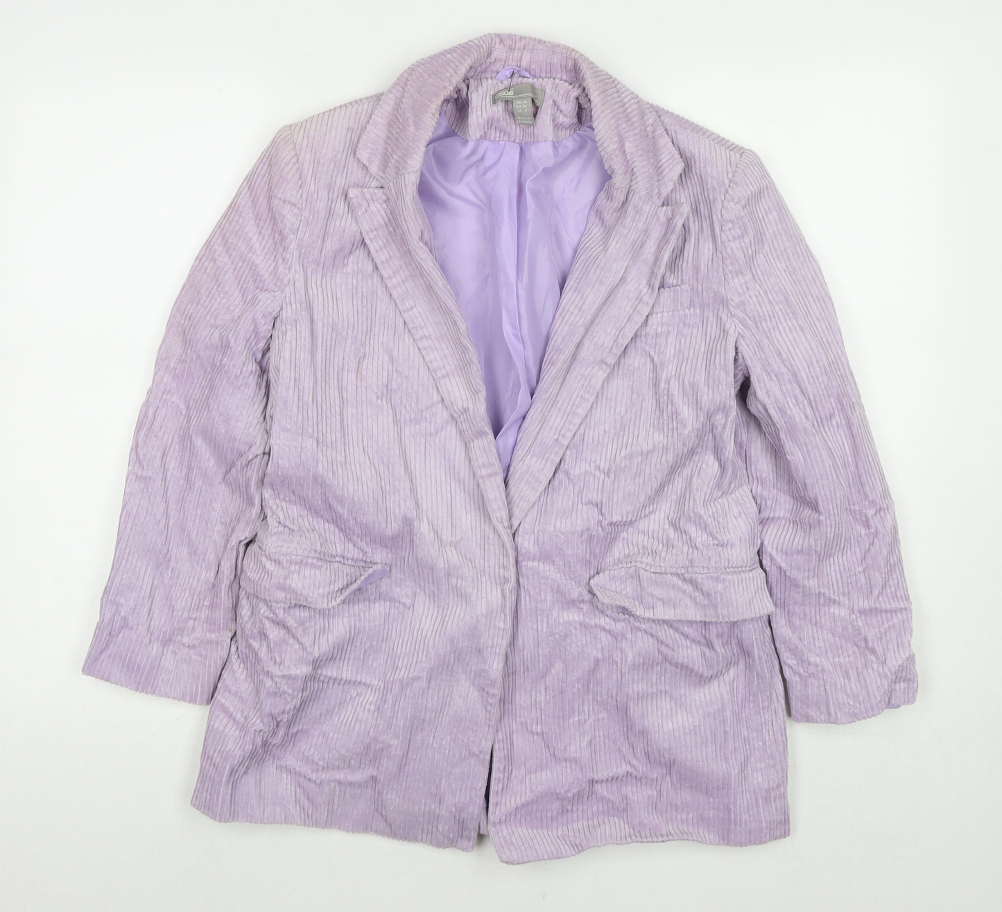 ASOS Womens Purple Jacket Blazer Size 8 Button