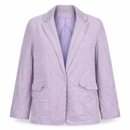 Front view of ASOS women’s purple jacket blazer, size UK 8, button
