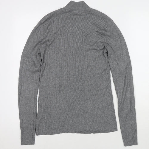 Esprit Womens Grey Roll Neck Viscose Pullover Jumper Size M