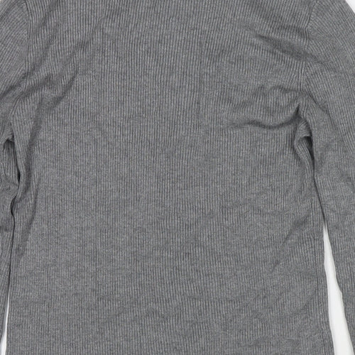 Esprit Womens Grey Roll Neck Viscose Pullover Jumper Size M