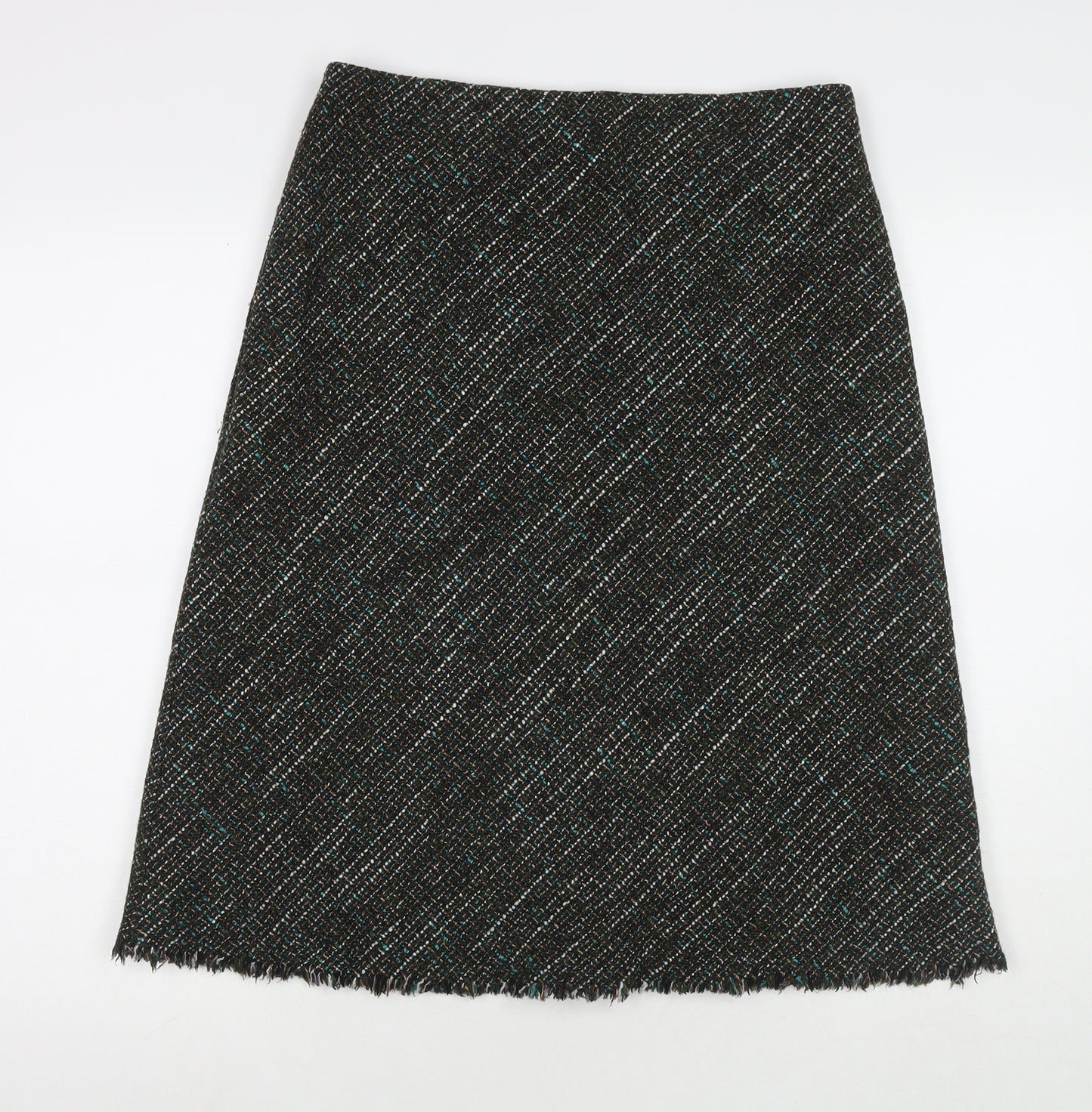 Marks and Spencer Womens Grey Wool A-Line Skirt Size 12