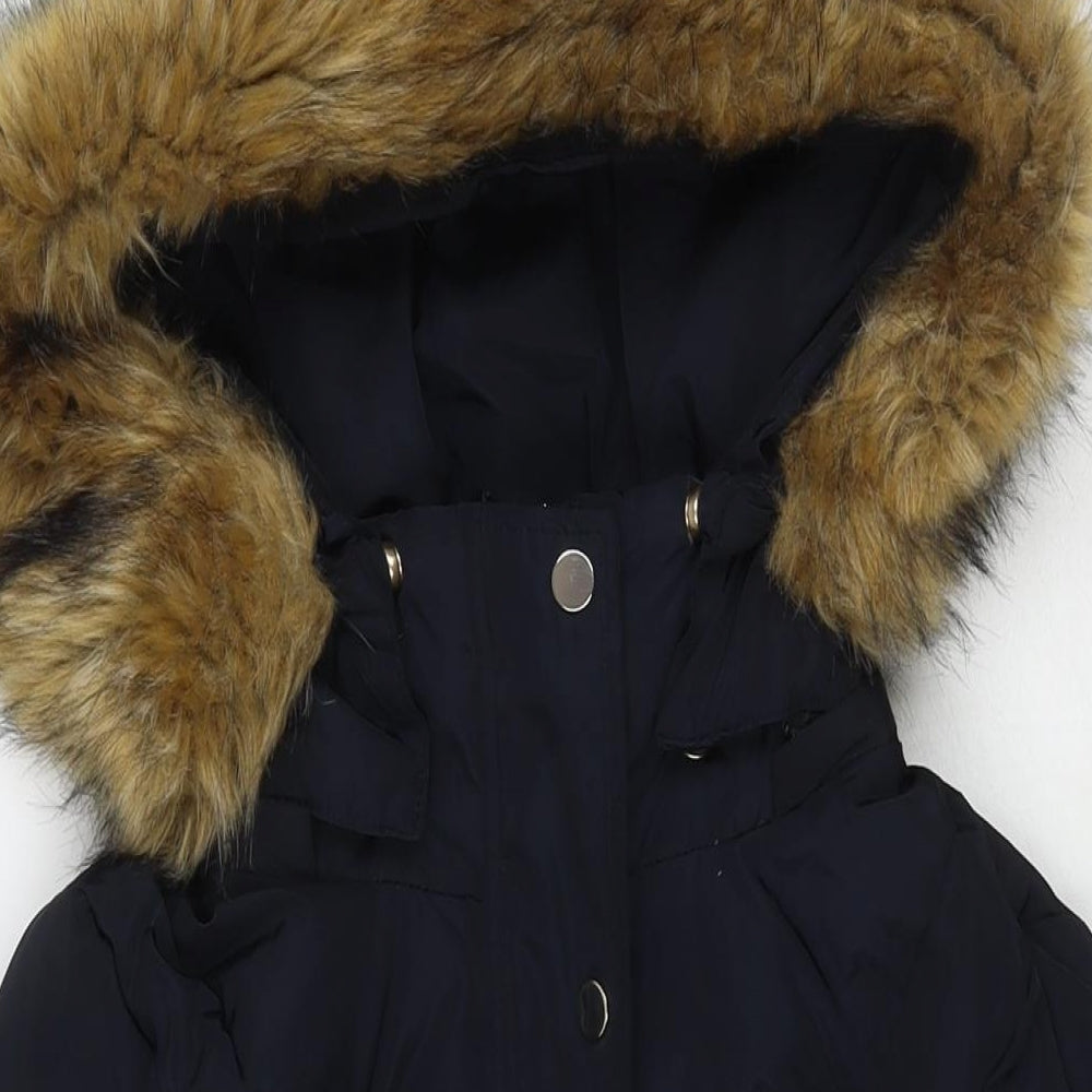 Hallhuber Womens Blue Puffer Jacket Jacket Size 6 Zip