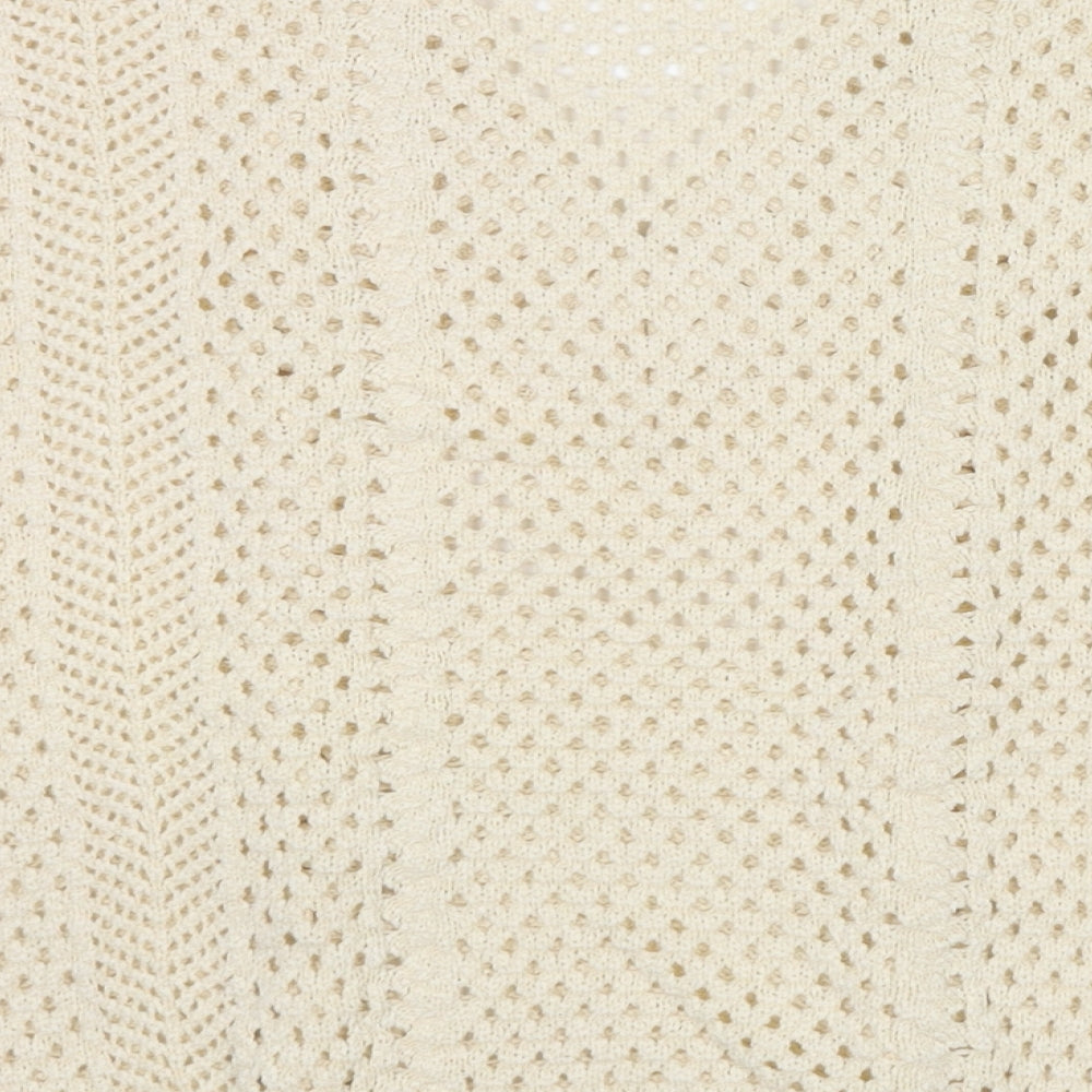 F Womens Ivory V-Neck Nylon Pullover Jumper Size 20 - Size 20-22