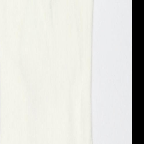 Pretty Lavish Womens White Polyester Maxi Size S Round Neck Pullover