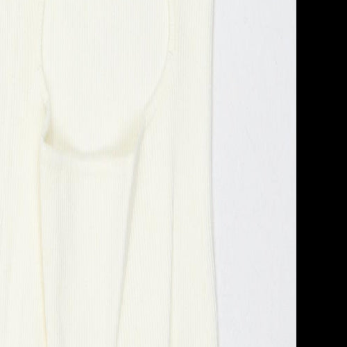 Pretty Lavish Womens White Polyester Maxi Size S Round Neck Pullover