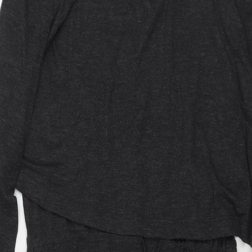 Gray&Willow Womens Grey Polyester T-Shirt Dress Size 8 Round Neck Pullover