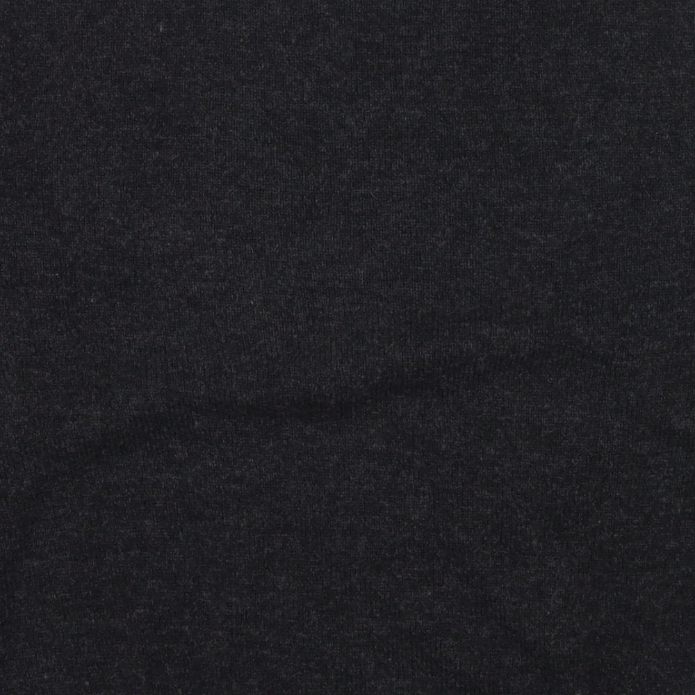 McEarl Mens Grey V-Neck Wool Pullover Jumper Size S Long Sleeve