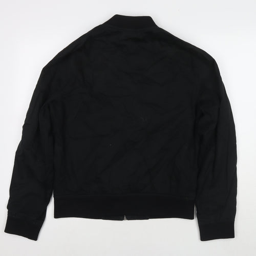 New Look Mens Black Bomber Jacket Jacket Size M Zip