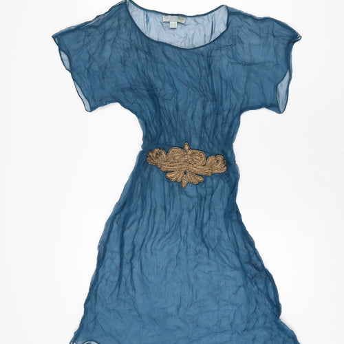 Monsoon Womens Blue Polyester Cover Up Size 10