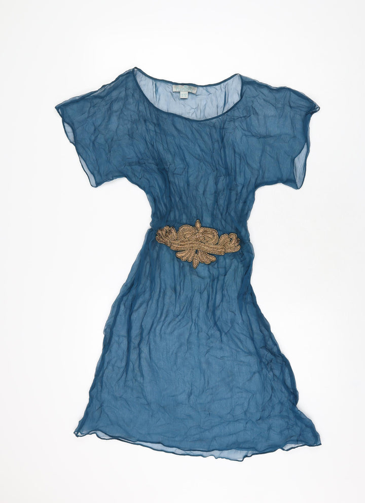 Monsoon Womens Blue Polyester Cover Up Size 10