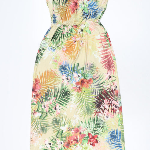 Amy Childs Womens Multicoloured Floral Polyester Maxi Size 8 Off the Shoulder Pullover