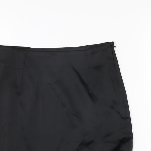 Bershka Womens Black Polyester Mini Skirt Size XS Zip