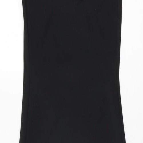 Bershka Womens Black Polyester Bodycon Size XS Halter Tie