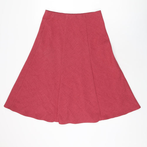 Honor Millburn Womens Red Polyester Swing Skirt Size 10