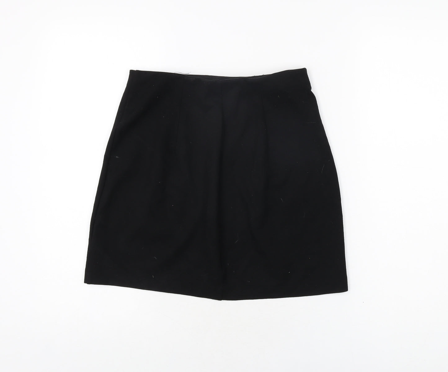 Stradivarius Womens Black Viscose Mini Skirt Size S