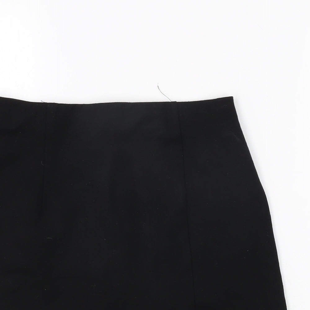 Stradivarius Womens Black Viscose Mini Skirt Size S