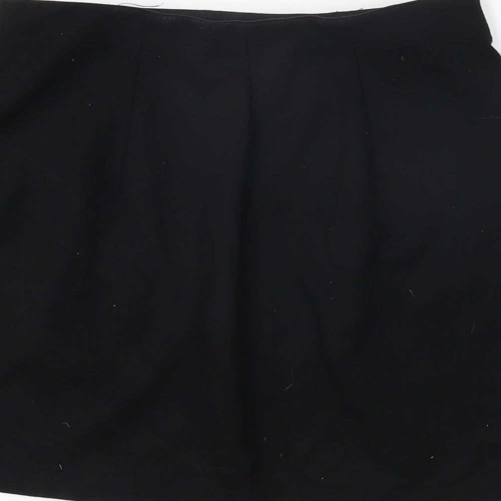 Stradivarius Womens Black Viscose Mini Skirt Size S