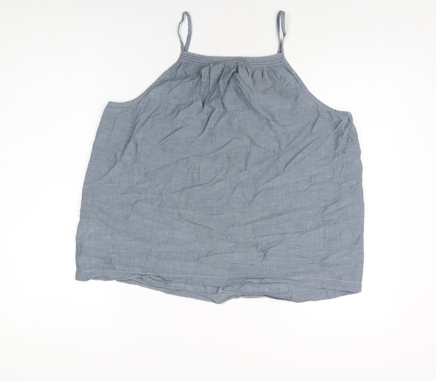 Gap Womens Blue Cotton Basic T-Shirt Size L Round Neck