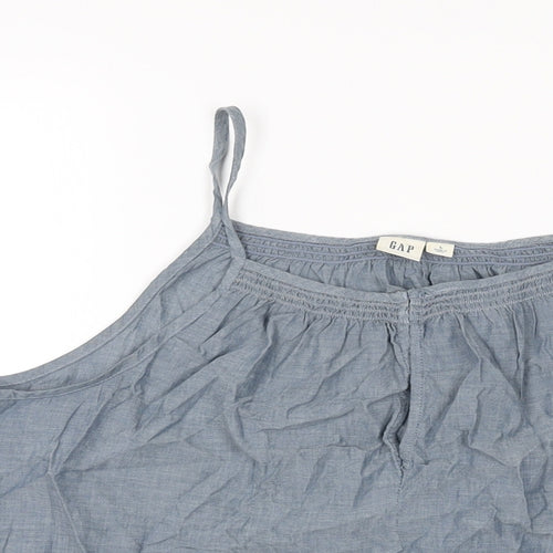 Gap Womens Blue Cotton Basic T-Shirt Size L Round Neck