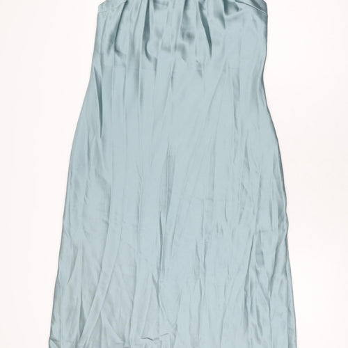 Zara Womens Blue Polyester Maxi Size M Halter Pullover