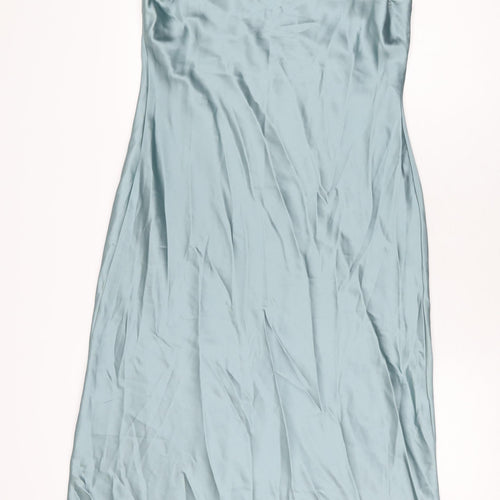 Zara Womens Blue Polyester Maxi Size M Halter Pullover