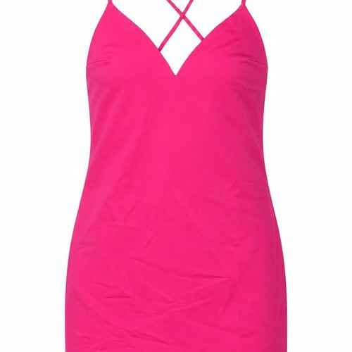 By The Way Womens Pink Cotton Mini Size L V-Neck Zip