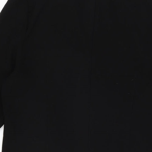 Limited Collection Womens Black Polyester Shift Size 14 Round Neck Zip