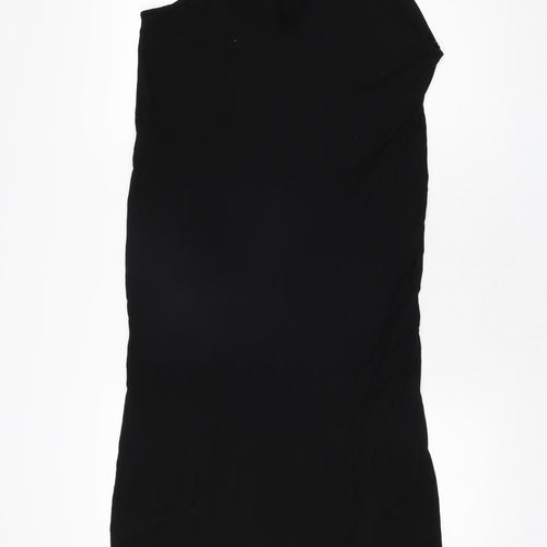 Zara Womens Black Viscose Shift Size L Round Neck Pullover