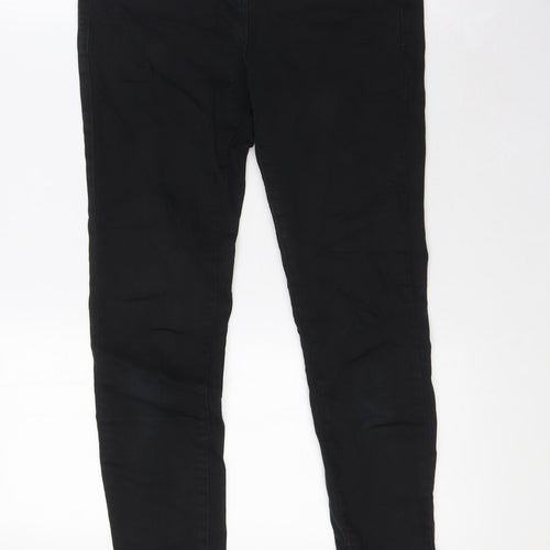 Marks and Spencer Womens Black Cotton Skinny Jeans Size 8 L27 in Regular Zip