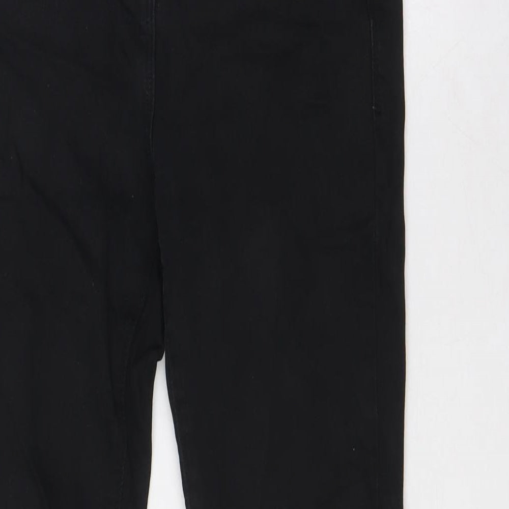 Marks and Spencer Womens Black Cotton Skinny Jeans Size 8 L27 in Regular Zip