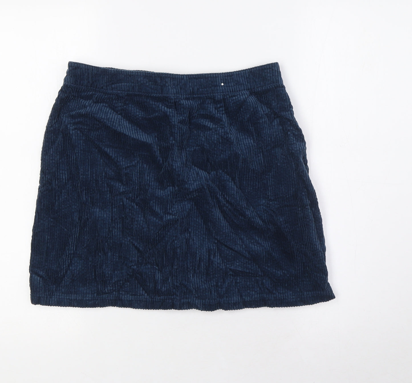 NEXT Girls Blue 100% Cotton A-Line Skirt Size 14 Years Regular Button