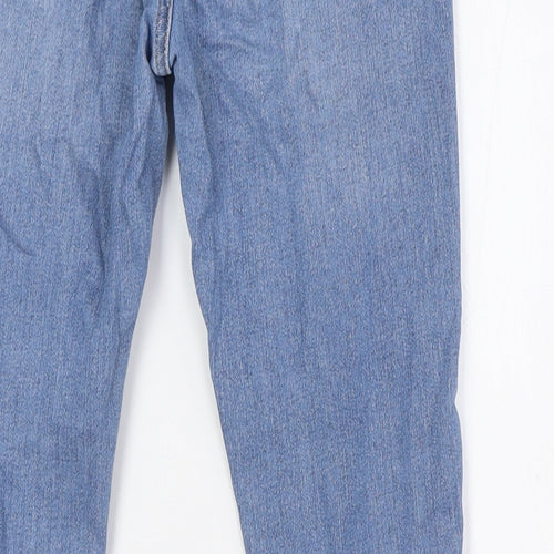 H&M Womens Blue Cotton Skinny Jeans Size 8 L28 in Regular Zip