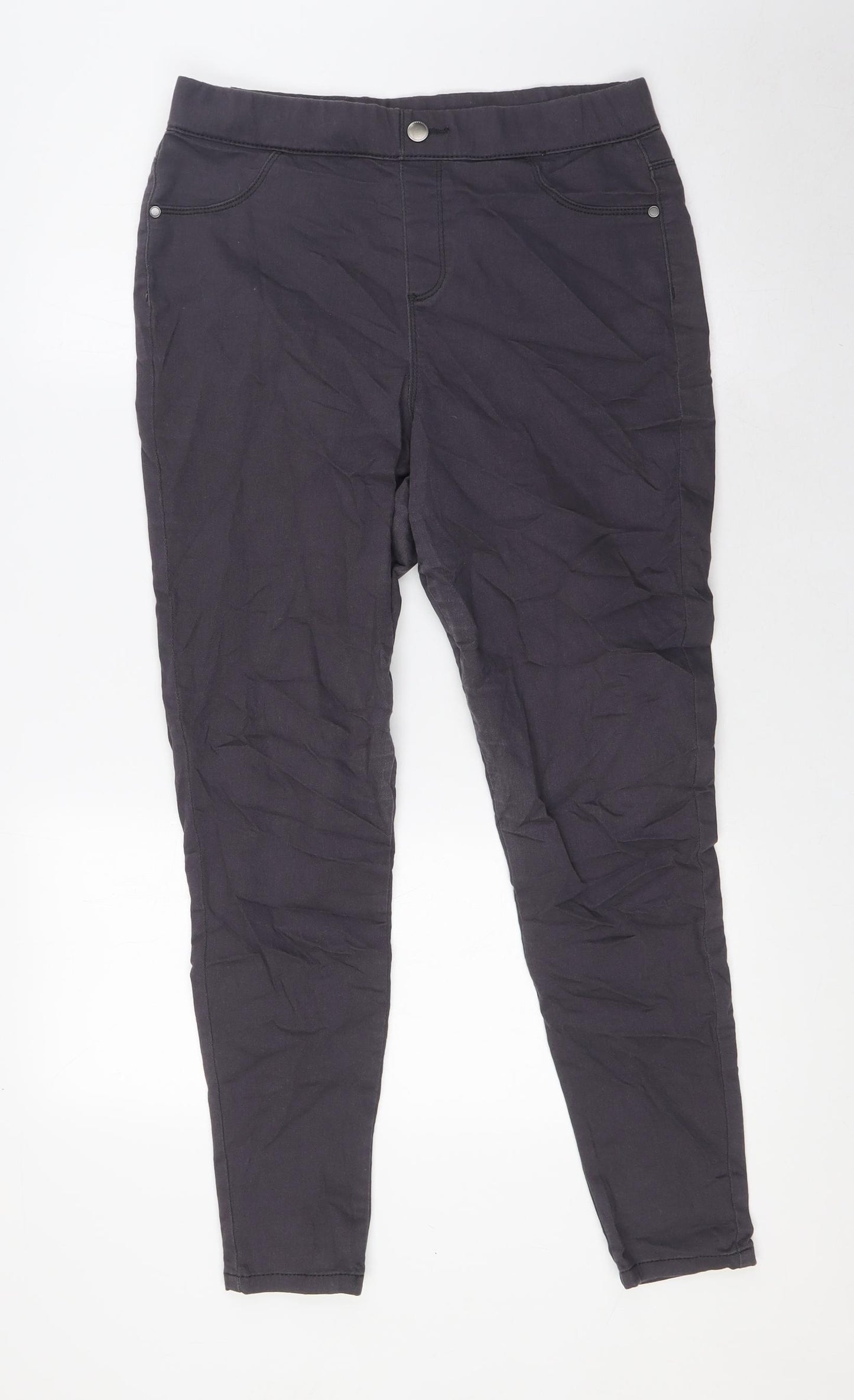 George Womens Grey Cotton Skinny Jeans Size 12 L28 in Regular - Jeggin