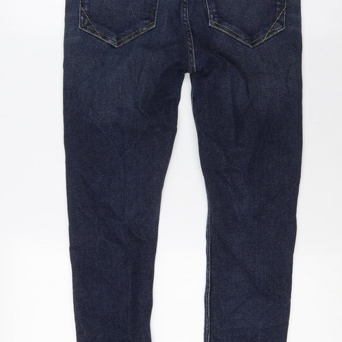 River Island Womens Blue Cotton Skinny Jeans Size 8 L27 in Regular