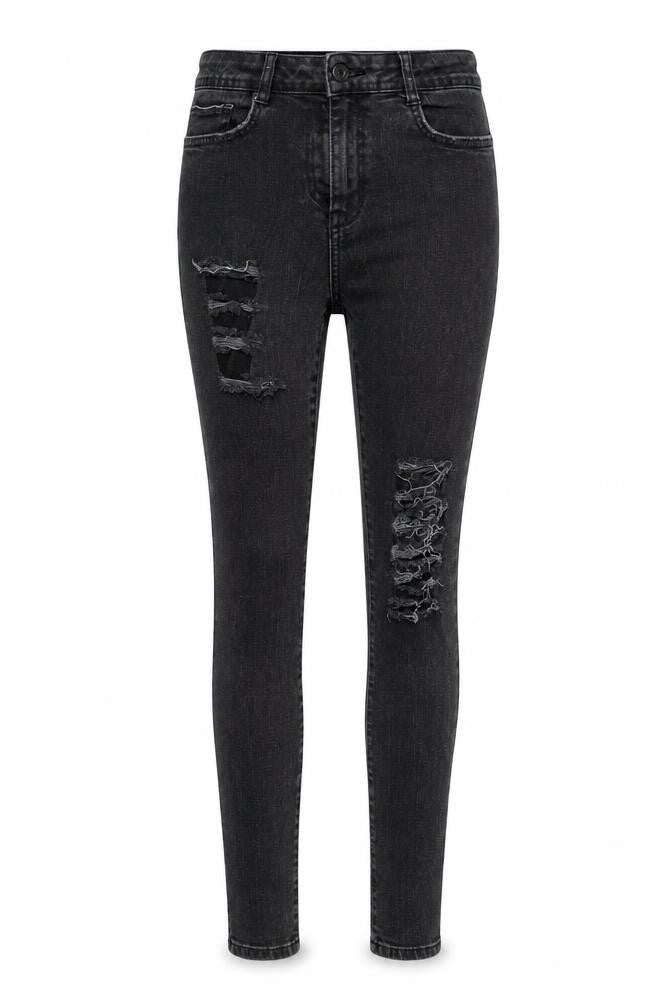 NEXT Womens Black Cotton Skinny Jeans Size 10 L28 in Regular Zip