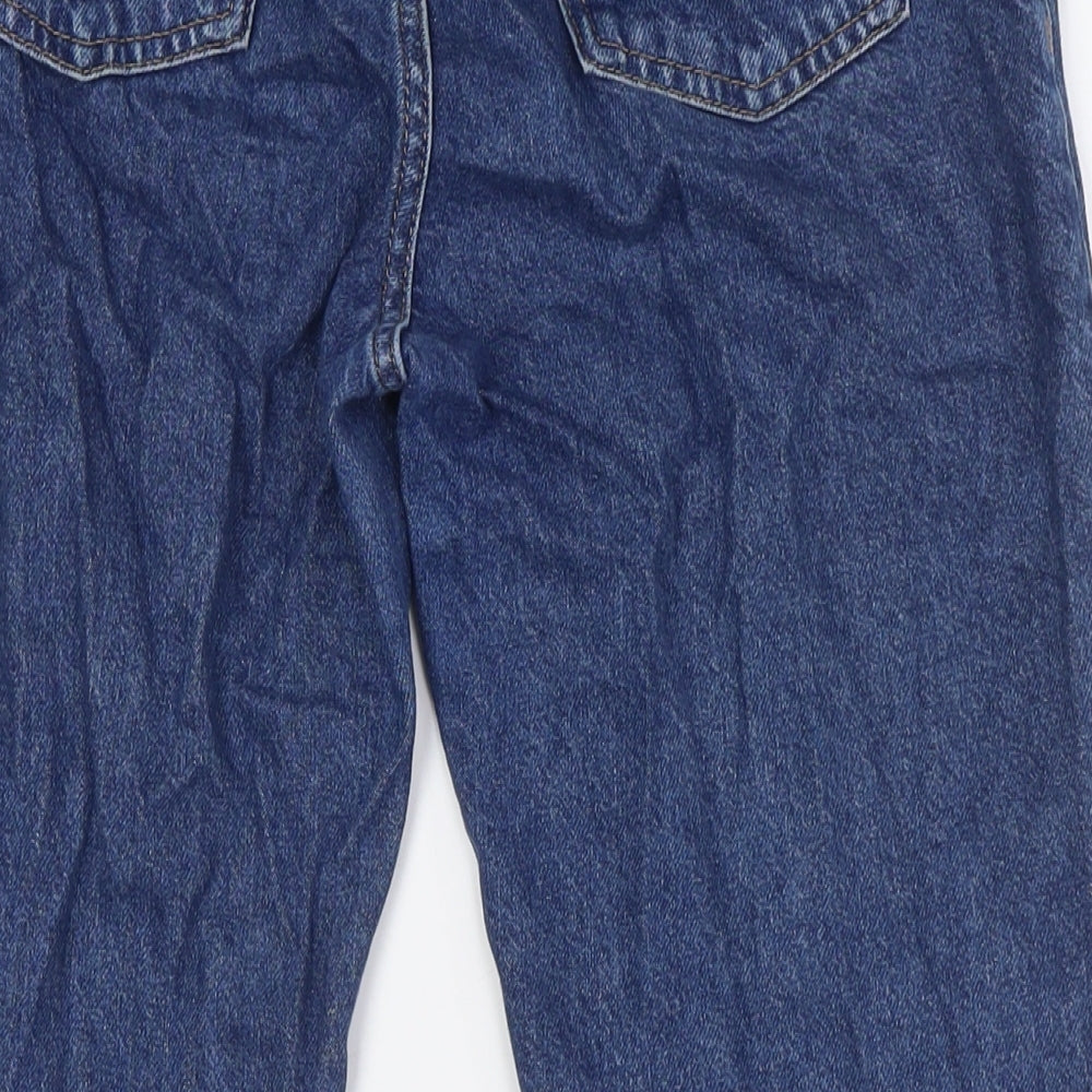 MNG Womens Blue Cotton Mom Jeans Size 8 L28 in Regular Zip