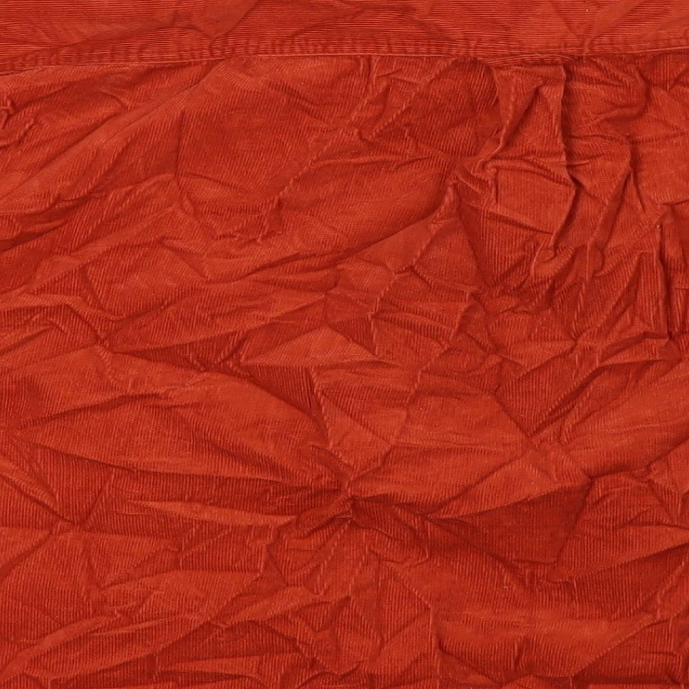Bon Marche Womens Orange 100% Cotton Basic Button-Up Size 18 Collared - Pockets