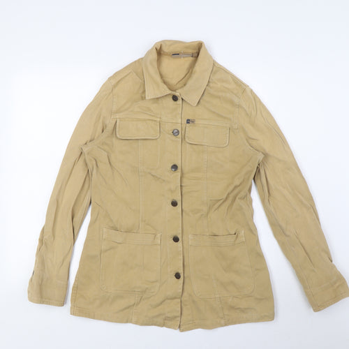 In Ware Womens Beige Jacket Size 10 Button