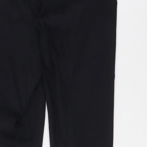Topshop Womens Black Cotton Skinny Jeans Size 25 in L25 in Regular Zip - Raw Hem